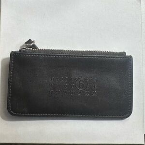 Maison Margiela Dark Brown Numeric Logo-Embossed Cardholder.